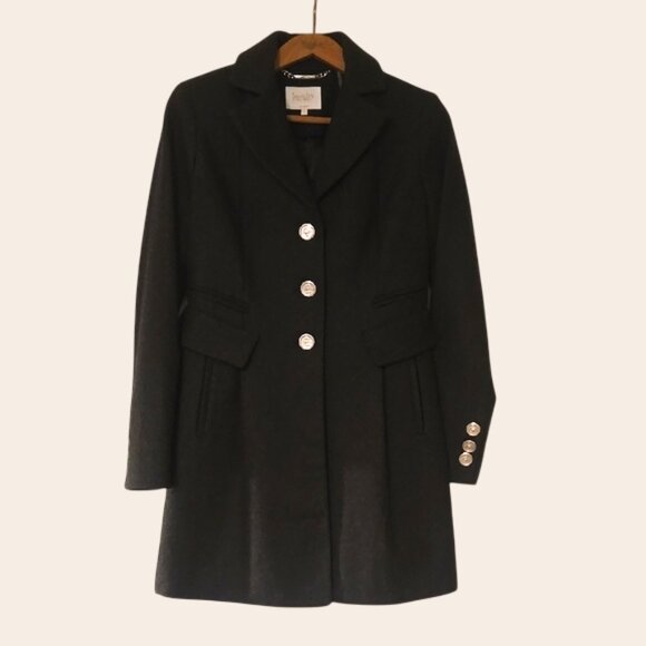 🚚 NWOT Laundry by Shelli Segal Wool Blend Coat Size 2 | Mid-Length Overcoat - Picture 1 of 13